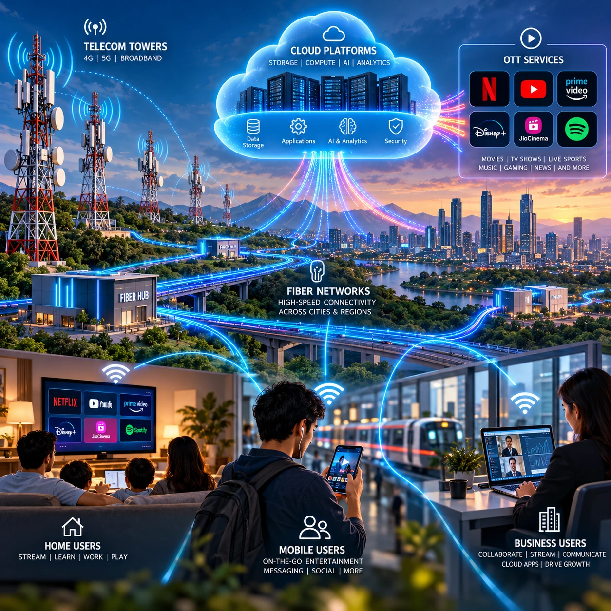 Economía digital: integración de servicios OTT con redes tradicionales